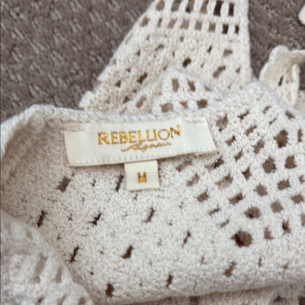 Cherry Crochet White Top - Picture 7 of 9